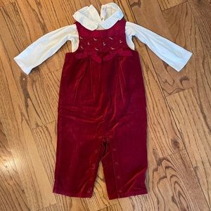 Girls’ Velvet Overalls & Smock